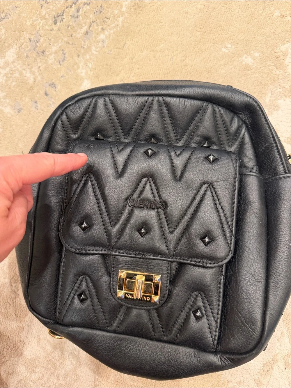 Valentino Studded Convertible Backpack